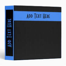 Azul Design mínimo preto no Binder personalizado p