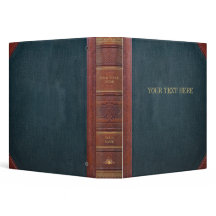 Binário do Livro de Couros Verde e Castanho Faux