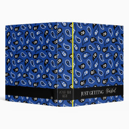 2.54cm Fichário Binder 3 toques azul e preto