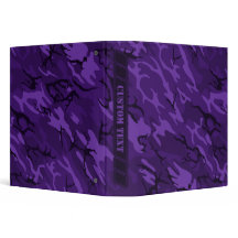 Binder Camo Roxo Escuro com Título Personalizado