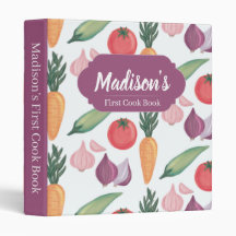 Binder de 3 Anéis com Padrão Vegetal Pintado à Mão