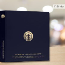 Binder de Planejamento de Estate Azul Moderno e De