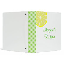 Binder de Receita de Limão Personalizado