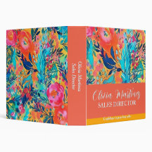Binder Floral - Binder de Nome Personalizado para