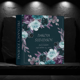 2.54cm Fichário Boho Temperamental | Buquê de Azul-marinho Intenso