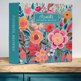2.54cm Fichário Botânico Floral Feminino