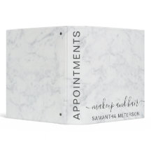 Caderno de cabelos de maquilhagem branca