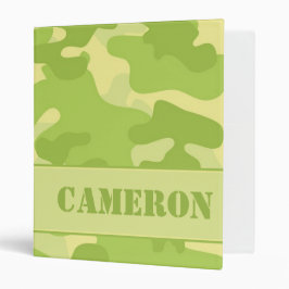 2.54cm Fichário Camuflagem Amarela e Verde (Camo) | Personalizado