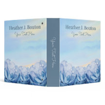 Capa de Pasta Floral Aquarela Azul