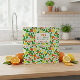 2.54cm Fichário Citrus Celebration Bridal Shower CUSTOM Recipe
