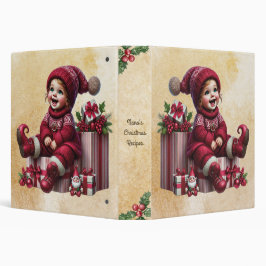 2.54cm Fichário Crie Seu Próprio Gnome de Natal Vintage Sorrindo