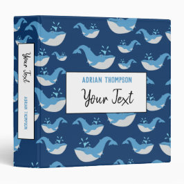 2.54cm Fichário Deep Blue Ocean Whale Standard School