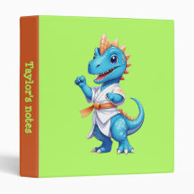 Dinossauro de karato azul-bonito
