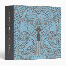 Dragão personalizável face Binder aqua/cinza