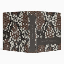 Elegante Pasta de Couro de Cobra para Arquivos