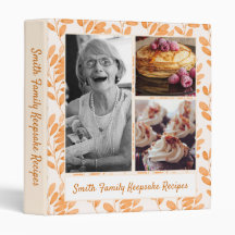 Enlace de Colagem Laranja Folha Receita 3 Anel