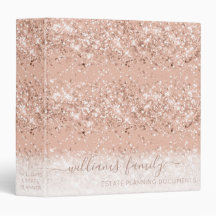 Enlace Glitter Dourado do Rosa de Planejamento de