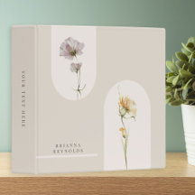 Flores selvagens modernas e simples no bege neutro