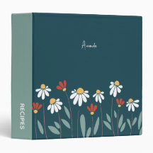 Flores silvestres coloridas 3 argolas para encader