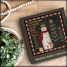 Folk Snowman Árvores de Natal Muito Divertidas