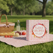 Gingham Picnic Modern CUSTOM Bridal Shower RECIPE