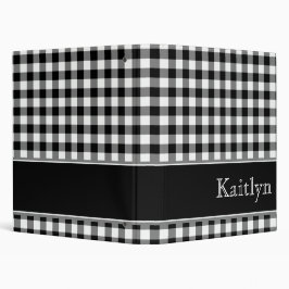 2.54cm Fichário Guingão preto personalizado