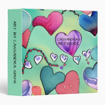 Kids Watercolor Hearts Nursery School Trabalho de