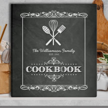 Livro de receitas da família Vintage Chalkboard