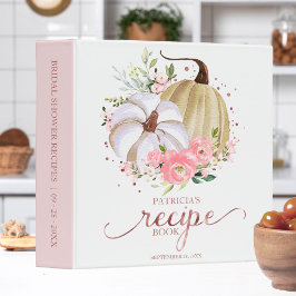 2.54cm Fichário Livro de Receitas de Chá de Noiva de Abóbora Flora