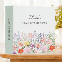Livro de Receitas Personalizado com Aquarela Flora