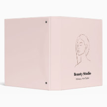 Logotipo de face minimalista Cabelo de beleza rosa