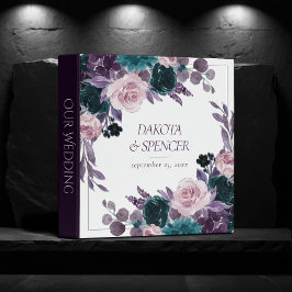 2.54cm Fichário Moody Boho | Berinjela Roxo e Rosa Teal Álbum