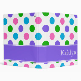 2.54cm Fichário Multi bolinhas da cor personalizadas