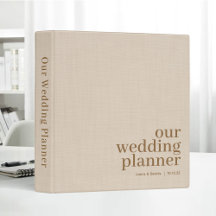 Nosso Organizador de Casamento Simples Elegante Li
