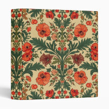 Padrão Art Nouveau Floral Papoulas de William Morr