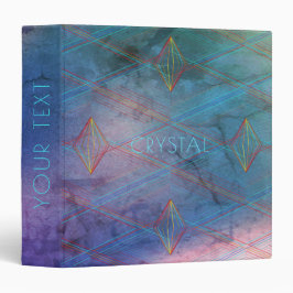 2.54cm Fichário Padrão de abstrato Diamond com textura colorida de