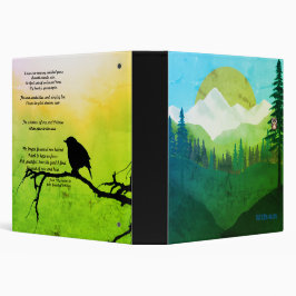 2.54cm Fichário Pássaros Poéticos No Binder Florestal