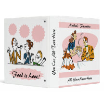 Pasta retro personalizada da receita da família