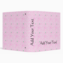 2.54cm Fichário Pink do padrão-raquete tênis