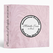 Portfólio da escola doméstica de Marble rosa