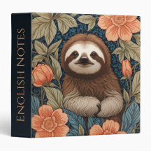 Preguiça Fofa Floral Elegante Inspirada em William