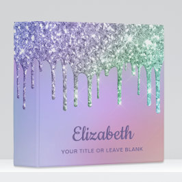 2.54cm Fichário Rainbow Glitter Personalizado