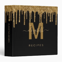 Receita do Monograma de Lixo Dourado Chic