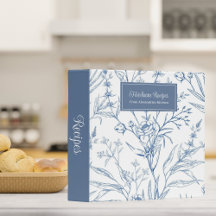 Receita Floral Azul e Branco de País Heirloom
