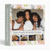 Receita multiimagem plana rosa