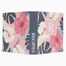 Receita personalizada de hibisco rosa tropical