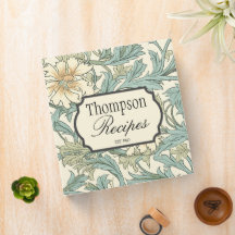 Receitas de família artísticas Floral retro pastel