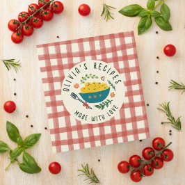 2.54cm Fichário That's Amore Bridal Shower CUSTOM Cute Recipe