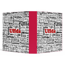 Uffda Engraçado Escandinavo Design Vermelho Texto 