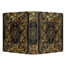 Vintage Floral Black & Gold Book of Shadows